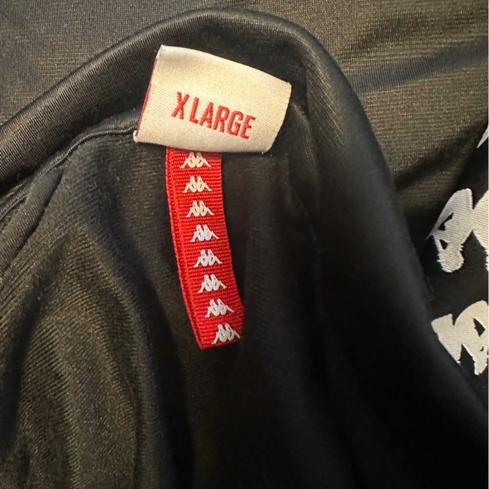 Kappa Womens Black & White Banda Anniston Track Jacket Size XLarge VINTAGE - Picture 11 of 12
